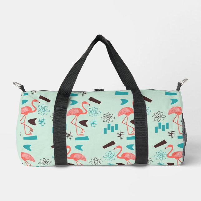Retro 1950er Jahre Flamingo Print Cut Sew Bag Duffle Bag (Vorderseite)