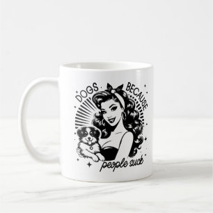 Retro 1950er Jahre Glam Girl Lustiges Sarkastische Kaffeetasse