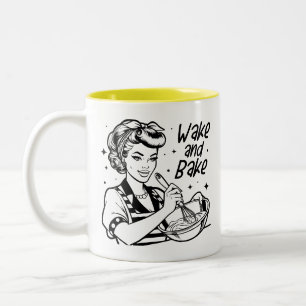 Retro 1950er Jahre Glamour-Girl Lustiger sarkastis Zweifarbige Tasse