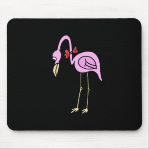 Retro 1950er Jahre Trauriger Flamingo-Rasen-Orname Mousepad
