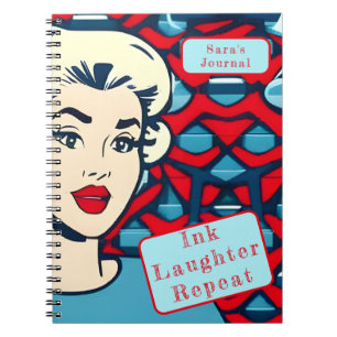 Retro 1950er Pop Kunst Personalisierte Funny Funny Notizblock