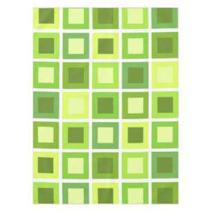 Retro 1950er Tiles-Muster Grün Tischdecke
