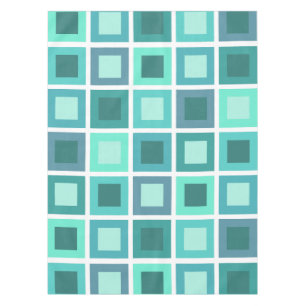 Retro 1950er Tiles Muster Türkis Tischdecke