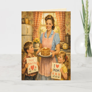 Retro 1950s-Style Mother's Day Greeting Card Karte
