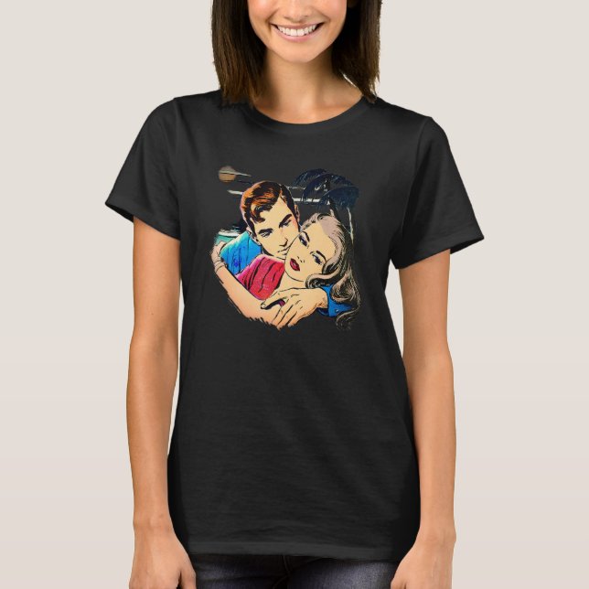 Retro 1950s True Romance Novel Cover Rockabilly Cl T-Shirt (Vorderseite)