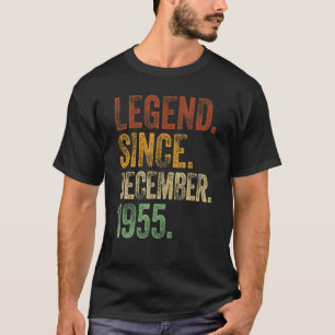 Retro 1955 Geburtstag Dezember Geborene Legende se T-Shirt