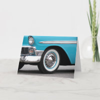 Retro 1956 Türkis Auto zum Geburtstag