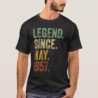 Retro 1957 Geburtstag Mai Geborene Legende seit 19 T-Shirt