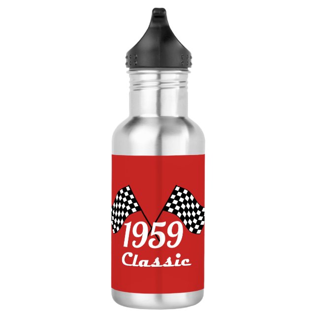 Retro 1959 Klassische Schwarz/Weiß-Schachtel Edelstahlflasche (Rechts)