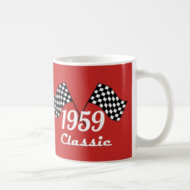 Retro 1959 Klassische Schwarz/Weiß-Schachtel Kaffeetasse (Rechts)