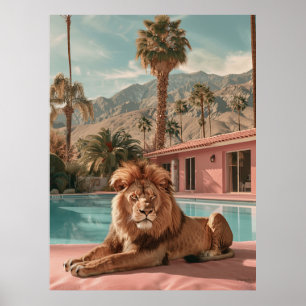 Retro-1960er-Jahre-Palm-Desert-Kalifornien-Plakat Poster