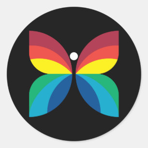 Retro 1966-1974 runder aufkleber