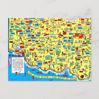 Retro 1966 Cincinnati, Ohio-Karte Postkarte