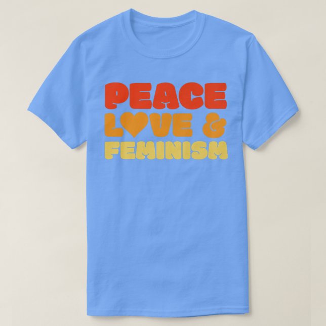 Retro 1970 60er Liebe Radikaler Feminist Proud Fem T-Shirt (Design vorne)