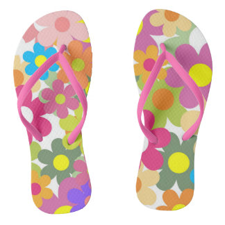 Retro 1970er Blume Power Beach Flip Flops