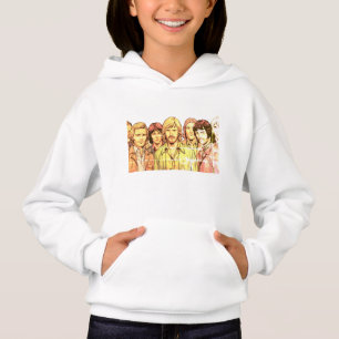 Retro 1970er Gruppe von Männern auf gemütlichem La Hoodie