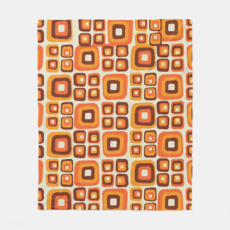 Retro 1970er Jahre Mid Century Orange und Braun Ge Fleecedecke