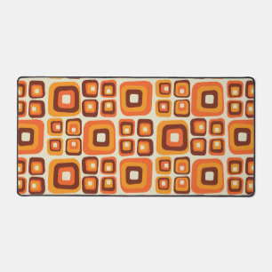 Retro 1970er Jahre Mid Century Orange und Braun Ge Schreibtischunterlage
