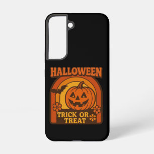 Retro 1970er Jahre Trick or Treat Halloween Samsung Galaxy Hülle