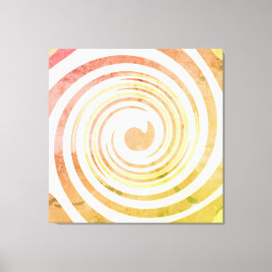 Retro 1970er-Wirbel gestörte Canvas Print Leinwanddruck