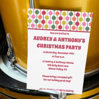 Retro 1970s Pattern Custom Christmas Party