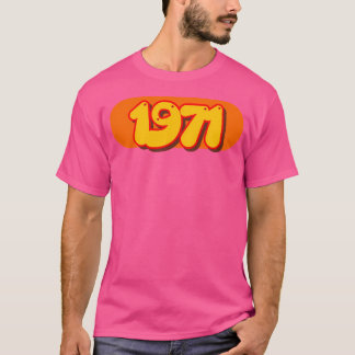 Retro 1971 Pop Art Year in 70er Style T-Shirt