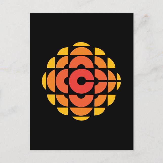 Retro 1974 - 1986 auf schwarz postkarte (Vorderseite)