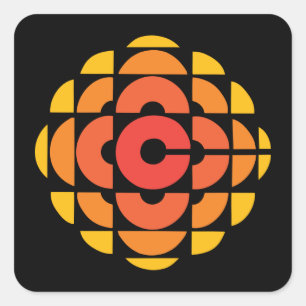 Retro 1974 - 1986 auf schwarz quadratischer aufkleber