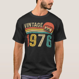 Retro 1976 Birthday Music Cassette Tape 50th Bday T-Shirt
