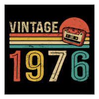 Retro 1976 Geburtstags-Musik-Kassettenband 50. Geb