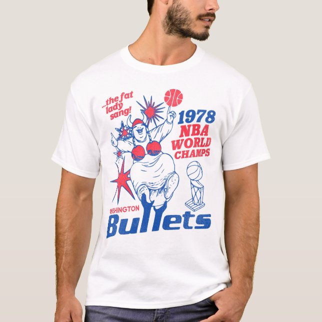 Retro 1978 Washington Bullets Basketball Champions T-Shirt (Vorderseite)