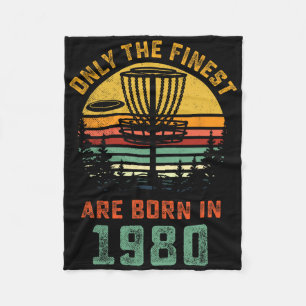 Retro 1980 40. Geburtstags Disc Golf Geschenk 40 J Fleecedecke