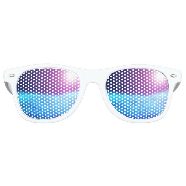Retro 1980 synthwave glühende Neonlichtlandschaft Partybrille (Vorderseite)