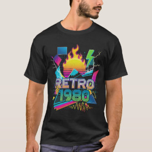 RETRO 1980 - Vintager 80er Arcade Synthwave T - Sh T-Shirt