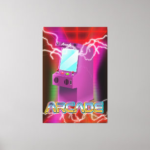 Retro-1980er-Arcade Leinwanddruck