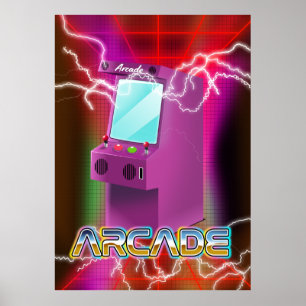 Retro-1980er-Arcade Poster