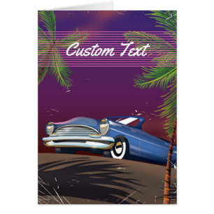 Retro 1980er Auto Neonposter