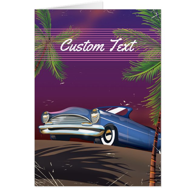 Retro 1980er Autoneonposter (Vorne)