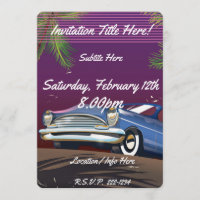 Retro 1980er Autoneonposter