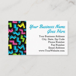 Retro 1980er Cooler Niedlicher 80er Memphis Pop Ar Visitenkarte