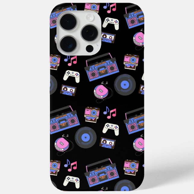 Retro 1980er Jahre Era Music Nostalgic Case-Mate iPhone Hülle (Rückseite)