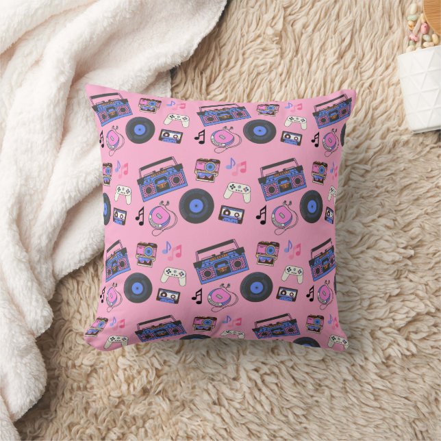 Retro 1980er Jahre Era Music zum Geburtstag Kissen (Decke)
