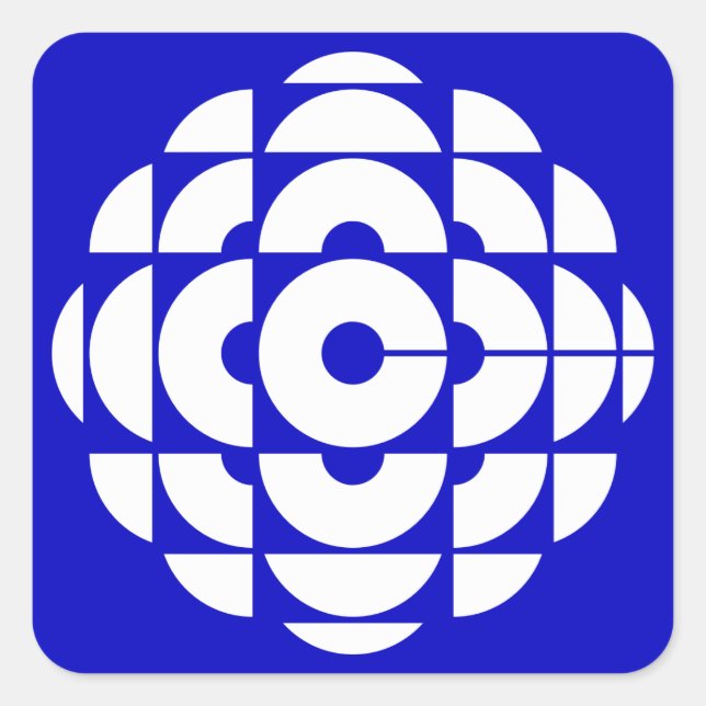 Retro 1986-1992 - weiß quadratischer aufkleber (Vorderseite)