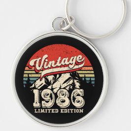 Retro 1986 Birthday Vintage 40th Outdoorsy Bday Schlüsselanhänger