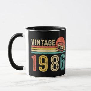 Retro 1986 Geburtstags-Kassette Nostalgischer Gebu Tasse