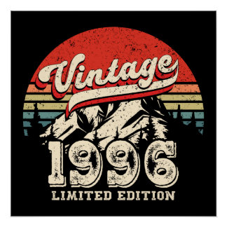 Retro 1996 Geburtstag Vintage 30. Outdoor-Bday Poster