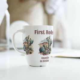 Retro 1. Rodeo Western Kaktus Geburtstag Kaffeetasse
