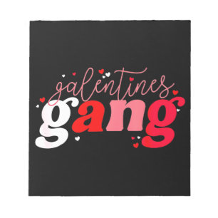 Retro 2023 Valentine's Day Galentines Gang Funny Notizblock