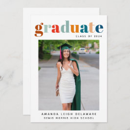 Retro 2024 Abschluss Foto Ankündigung