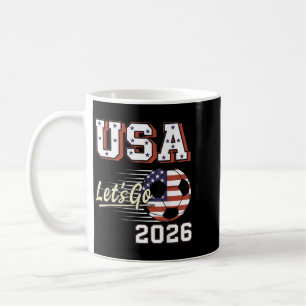 Retro 2026 Fußball Welt USA Flagge Burst Fan Kaffeetasse